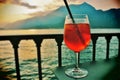 Enjoy a refreshing aperitif in the sunset at lake Como