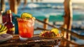 Tropical Beachfront Cocktail Experience with Ocean View