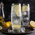 Sweet and Tangy Citron Drink with Fresh Lemon Wedges