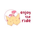 Enjoy the ride hand drawn vector Royalty Free Stock Photo