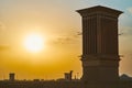 Sunset in old Yazd, Iran Royalty Free Stock Photo