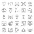 Search Engine Optimization Doodle Icons Pack Royalty Free Stock Photo