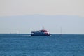 Afternoon Tranquility: Ship on the Bosphorus Strait