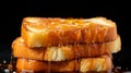 Enjoy the simplicity of a stack of buttered toast