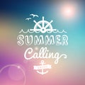 Enjoy Summer calling vintage poster