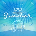 Enjoy summer time background hand letter.