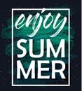 Enjoy summer vector poster Royalty Free Stock Photo