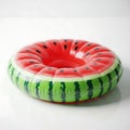 Fun watermelon slice inflatable pool float perfect for summer beach and pool fun isolated on white background Royalty Free Stock Photo