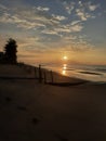enjoy the sunset on the beach aceh Royalty Free Stock Photo