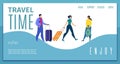 Travel Company or Service Flat Vector Web Banner