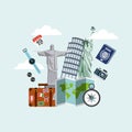 Enjoy vacations travel isolated icon