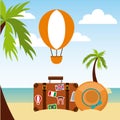 Enjoy vacations travel isolated icon