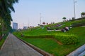 Enjoy the walk along Inya lake park in Yangon, Myanmar Royalty Free Stock Photo