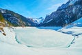 Enjoy the winter scenery around Gosausee lake, Gosau, Austria