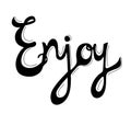 Enjoy word isolated on background