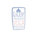 Enjoy Yoga Harmony Hand Drawn Promotion Sign