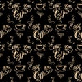 Enjoy your coffee seamless pattern