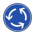 Roundabout traffic sign