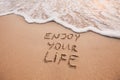 Enjoy your life, happiness concept, positive thinking Royalty Free Stock Photo