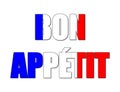 Enjoy your meal symbol called bon appetit in French language