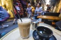 Enjoying coffee and tea in a laneway Royalty Free Stock Photo