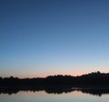 Enjoying evening lake