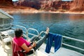 Enjoying Fishing Lake Powell Royalty Free Stock Photo