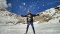 Rohtang pass heavy snow fall Enjoying ice special effects playing holidays fun masti mountains snowfalls free hands