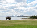 Enjoying the Melbourne skyline Royalty Free Stock Photo