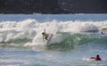 Enjoying a moment, contemplating surfing in Maresias, Brazil