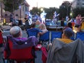 Enjoying the music at the Outdoor Festival in August