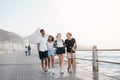 Enjoying an oceanside walk