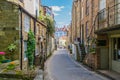 Enjoying outdoor drinking in Robin Hoods Bay Royalty Free Stock Photo