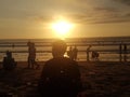 Enjoying Sunset at Kuta Beach Bali