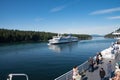 Enjoying the view on BC ferries Royalty Free Stock Photo