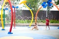 Enjoying the waterpark on a hot day Royalty Free Stock Photo