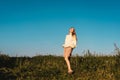 Enjoyment. Free Happy Woman Enjoying Nature. Royalty Free Stock Photo