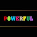 powerful word block on black Royalty Free Stock Photo