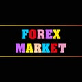 forex market word block on black Royalty Free Stock Photo