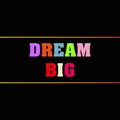 dream big word block on black Royalty Free Stock Photo