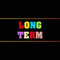 long term word block on black Royalty Free Stock Photo