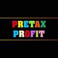 pretax profit word block on black Royalty Free Stock Photo