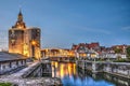 Enkhuizen gate by night Royalty Free Stock Photo