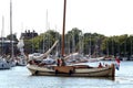 Enkhuizen, historical marina filled with sailing ships