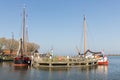 Traditional barge in harbor of Enkhuizen, The Netherlands