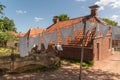 Enkhuizen, Netherlands. June 2022. Talking fishermen men and women and the backdrop of drying laundry.