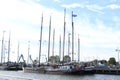 Enkhuizen, the Netherlands - October 12th 2018: Traditional Dutch sail ships