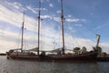 Enkhuizen, the Netherlands - October 12th 2018: Traditional Dutch sail ships