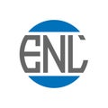 ENL letter logo design on white background. ENL creative initials circle logo concept. ENL letter design Royalty Free Stock Photo