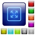 Enlarge object color square buttons Royalty Free Stock Photo